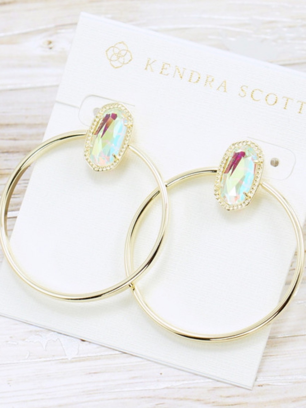 Kendra Scott Mayra Dichroic glass hoop earring